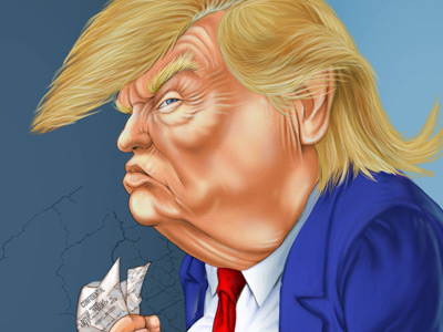 caricature of trump